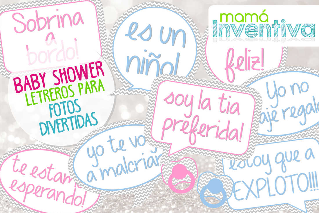 Letreros para Fotos divertidas en tu Baby Shower